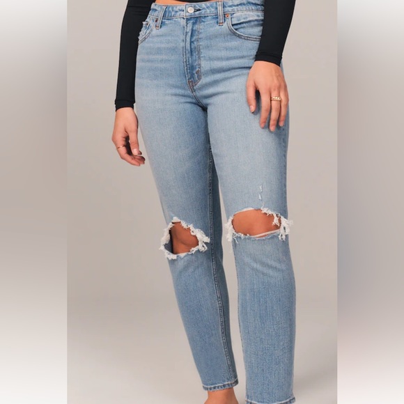 Abercrombie & Fitch Denim - Abercrombie high-rise curvy fit jeans